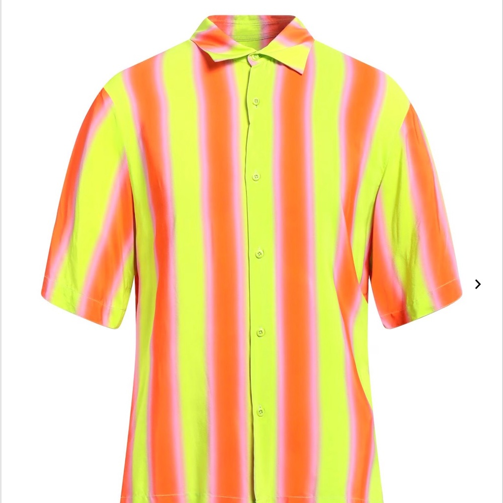 Sandro Vibrant Neon Striped Shirt